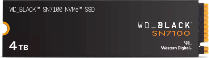 Western Digital 4TB SN7100 Black Gen4x4 NVMe PCIe M.2 SSD