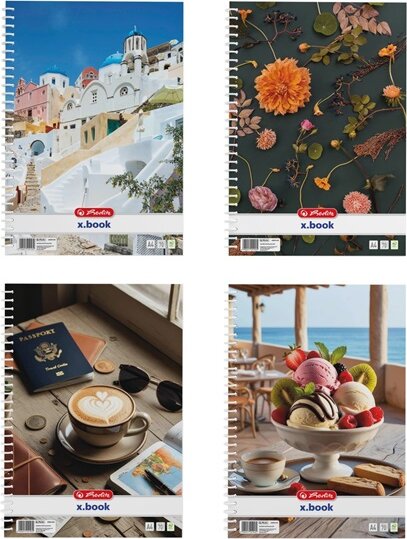 Herlitz Mix 70 lapos A4 sima spirálfüzet - Többfajta