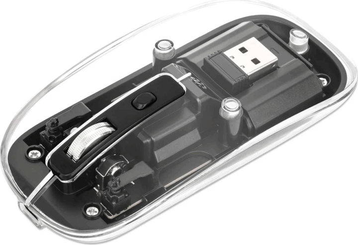 Manhattan 190268 Wireless Egér - Fekete / Átlátszó