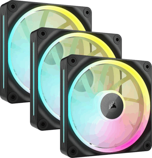 Corsair LX120 120mm RGB PWM Rendszerhűtő Ventilátor 3db - Fekete