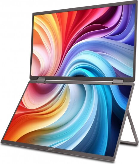 Acer 15.6" PD163QBMIUUX 16:9 FHD IPS LED Hordozható Monitor - Fekete