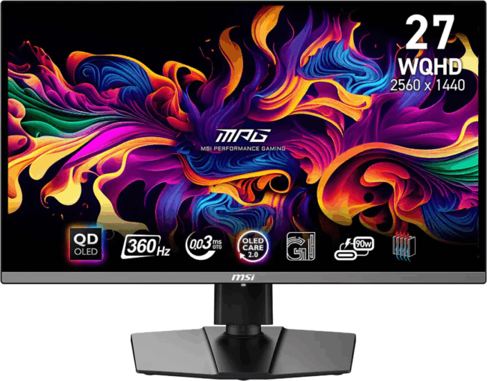 MSI 26.5" MPG 272URXDE 16K 4K UHD OLED Gaming Monitor - Fekete
