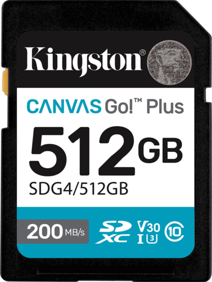 Kingston 512GB Canvas Go Plus Gen4 SDXC UHS-I C10 Memóriakártya