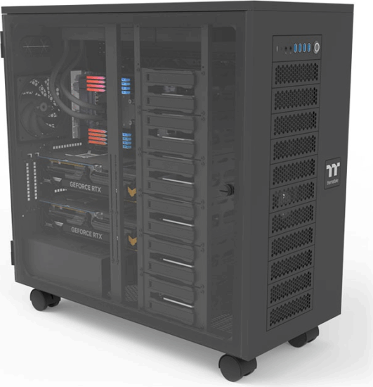 Thermaltake AX700 TG Full Tower Számítógépház - Fekete