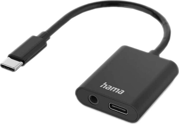 Hama 201534 USB-C apa - USB-C anya/3.5mm Jack anya Átalakító Adapter - Fekete