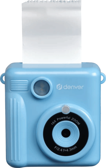 Denver KPC-1363 Hőnyomtatós Gyerek Digitális fényképezőgép 20MP / FullHD - Kék dínó mintás