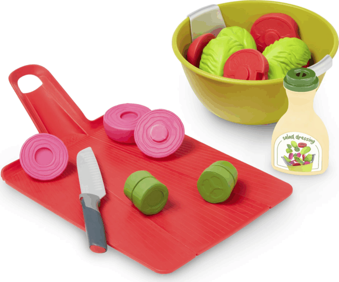Casdon 75750 Joseph Joseph Játék Műanyag salátakészlet vágódeszkával - Színes