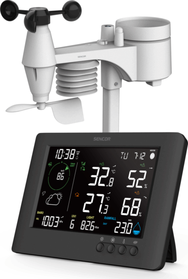 Sencor SWS 10500 WIFI Meteorológiai állomás - Fekete