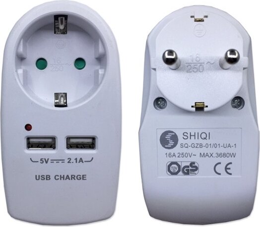 BlackBird BH1622 2xUSB-A Hálózati Dugalj - Fehér BlackBird BH1622 2xUSB-A Hálózati Dugalj - Fehér