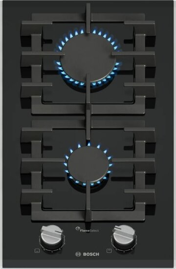 Bosch PRB3A6I40 Beépíthető 2 zónás Gáz Főzőlap - Fekete
