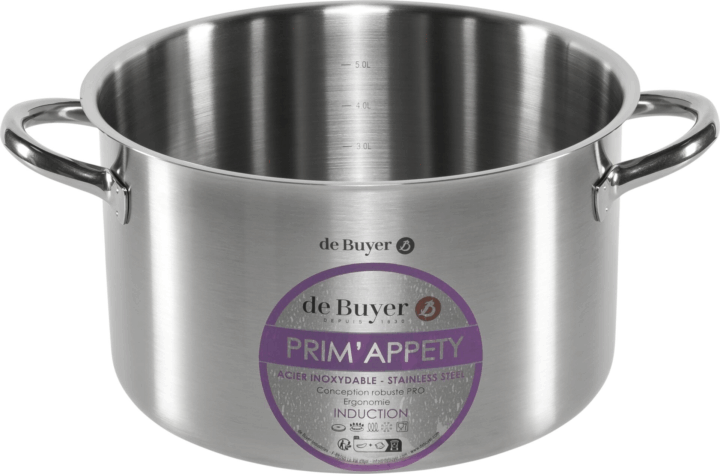 De Buyer Prim Appety Rozsdamentes Acél Lábas Ø 24cm 5.5L - Inox De Buyer Prim Appety Rozsdamentes Acél Lábas Ø 24cm 5.5L - Inox