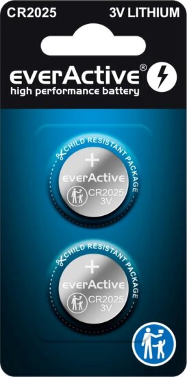 EverActive Lítium Gombelem CR2025 (2db/csomag)