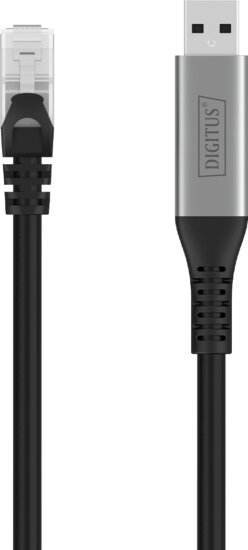 Digitus AK-300600-020-S USB-A 3.2 - RJ45 Patch Kábel 2m - Fekete