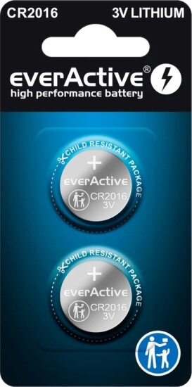 EverActive Lítium Gombelem CR2016 (2db/csomag)