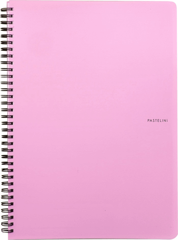 Oxybag Pastelini Pink 60 lapos A4 vonalas spirálfüzet - Rózsaszín