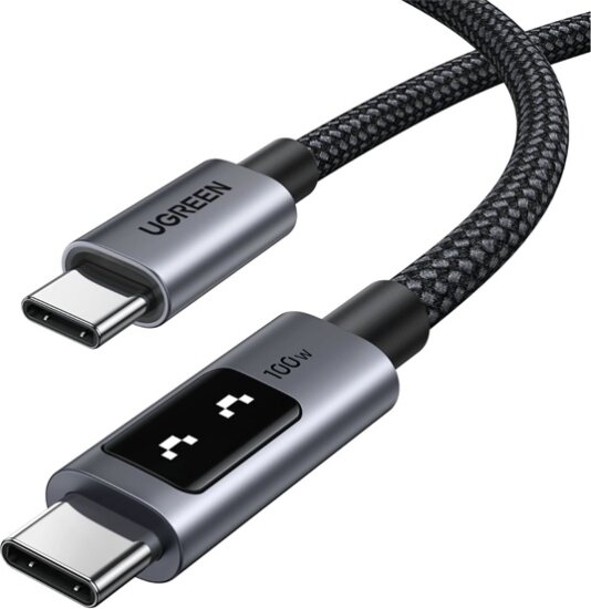 UGREEN Uno L509 100W USB-C apa - USB-C apa adat és töltőkábel 1m - Fekete