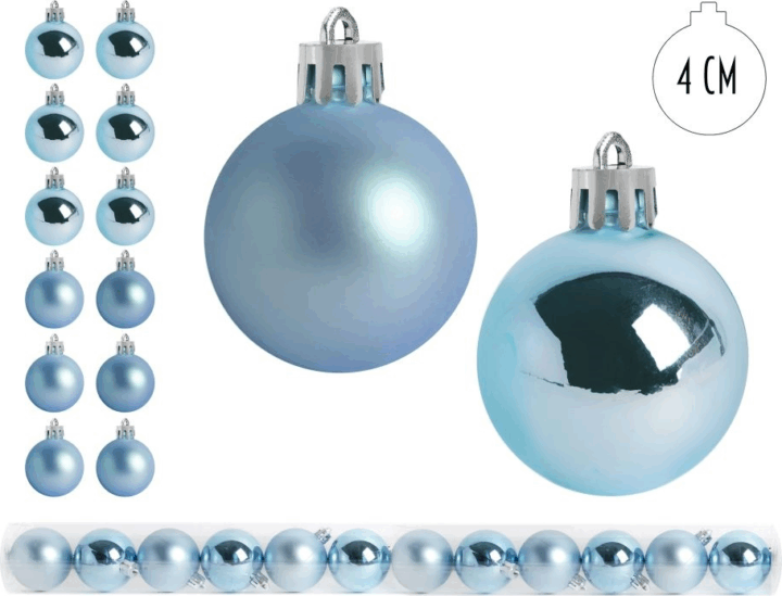 Iris karácsonyi pvc gömb dísz szett 4cm - Azúrkék (12db/csomag) Iris karácsonyi pvc gömb dísz szett 4cm - Azúrkék (12db/csomag)