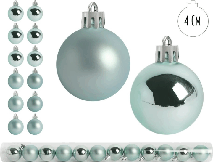 Iris karácsonyi pvc gömb dísz szett 4cm - Türkiz (12db/csomag) Iris karácsonyi pvc gömb dísz szett 4cm - Türkiz (12db/csomag)
