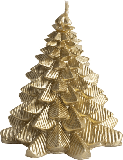 Iris fenyő alakú gyertya 7cm*7,5cm - Arany