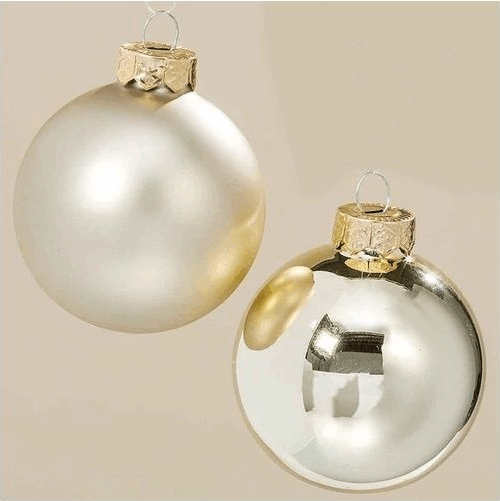 Iris Fényes/Matt karácsonyi gömb dísz szett - Arany