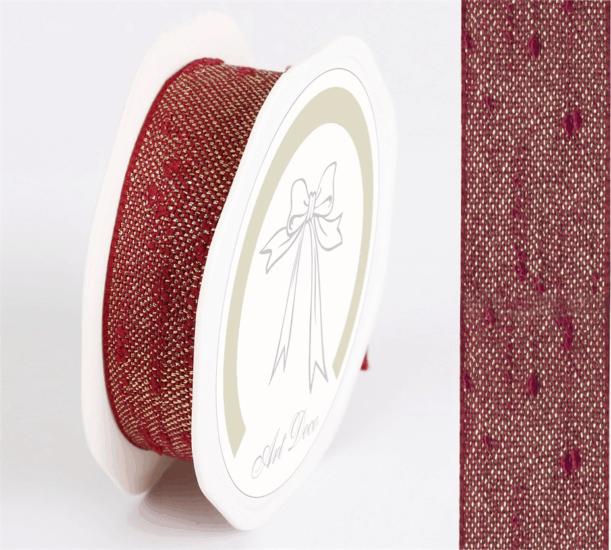 Iris Juta szalag fémszállal 15mm/10méter - Piros Iris Juta szalag fémszállal 15mm/10méter - Piros