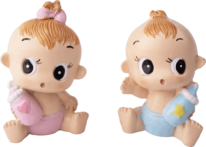 Iris műgyanta csecsemő cumisüveggel lakásdekoráció 3,9x6,4cm - Többféle