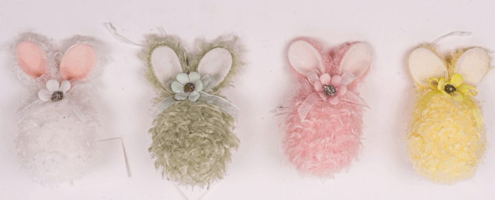 Iris akasztós tojás nyuszifüllel húsvéti dekoráció - Többféle