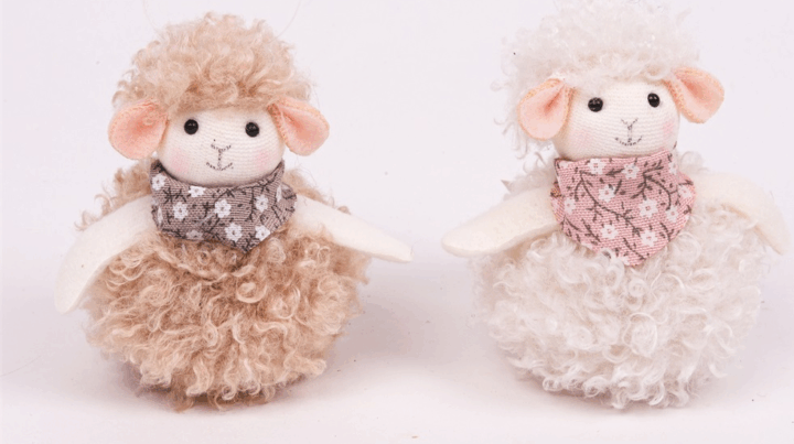 Iris akasztós bárány kendőben húsvéti dekoráció - Többféle Iris akasztós bárány kendőben húsvéti dekoráció - Többféle