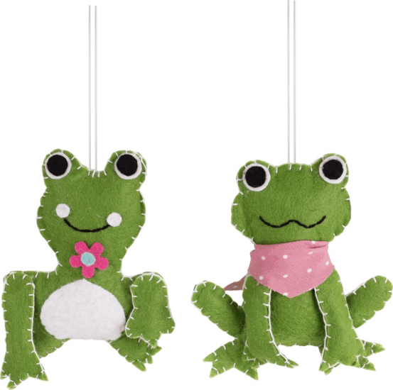 Iris filc akasztós béka lakásdekoráció 10cm (2db/csomag)