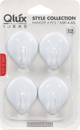 Iris L-00734 Nesta műanyag akasztó szett - Fehér (4db/csomag)