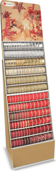 Iris Prasent Displayland Karácsonyi szalag többféle színben és méretben Display (156 db/csomag)