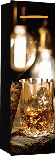 Iris Ital mintás szalagfüles papír ajándéktasak (12 x 36cm) - Mintás