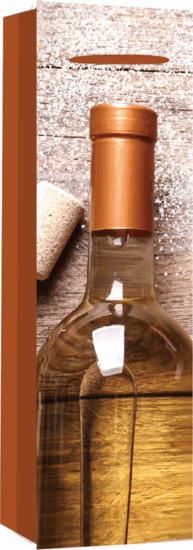 Iris Bor mintás szalagfüles matt papír ajándéktasak (12 x 36cm) - Barna/Mintás