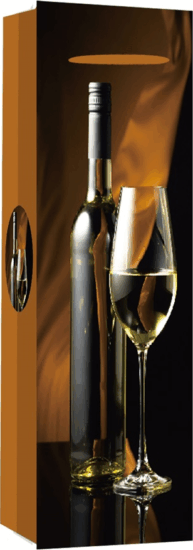 Iris Bor mintás szalagfüles matt papír ajándéktasak (12 x 36cm) - Mintás