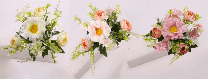 Iris rózsacsokor művirág lakásdekorcáió mix 35cm - Többféle