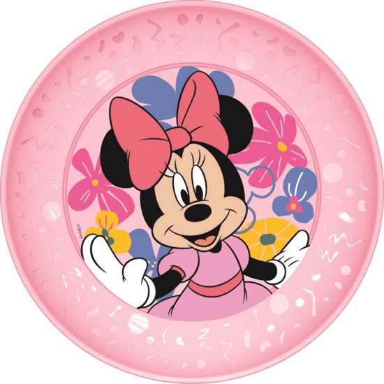 Iris Disney Licenc Minnie joy Műanyag gyerek lapostányér - Rózsaszín/Mintás Iris Disney Licenc Minnie joy Műanyag gyerek lapostányér - Rózsaszín/Mintás