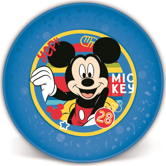 Iris Disney Licenc Mickey joy Műanyag Gyerek lapostányér - Kék/Mintás