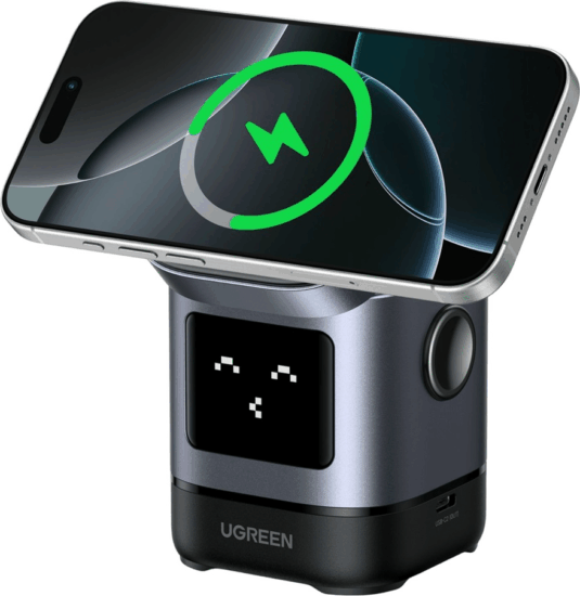 Ugreen Uno W709 2in1 Töltőállomás 15W - Szürke