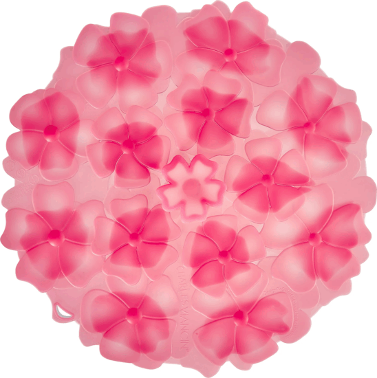 Charles Viancin Geranium Szilikon fedő 28 cm - Rózsaszín muskátli forma