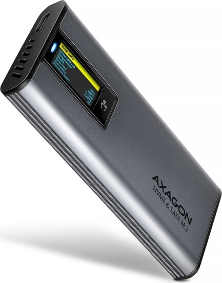 Axagon EEM2-SD2 2.5" USB 3.2 Gen 2 M.2 Külső SSD ház - Ezüst