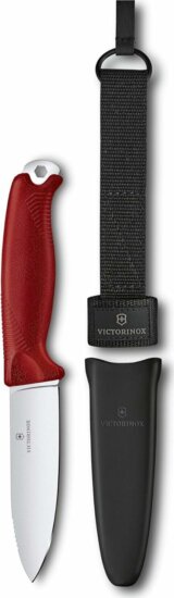 Victorinox Venture Bushcraft kés tartóval 10,5 cm - Piros