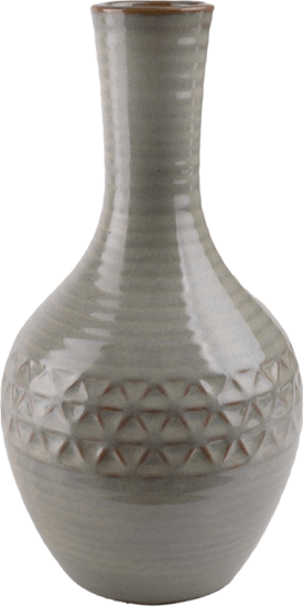 Iris dekor Duci kerámia váza 11,5x22cm - Zöld