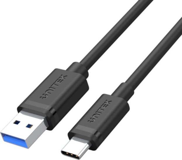 Unitek C14103BK USB-A apa - USB-C apa 3.1 Adat és töltő kábel 2m - Fekete