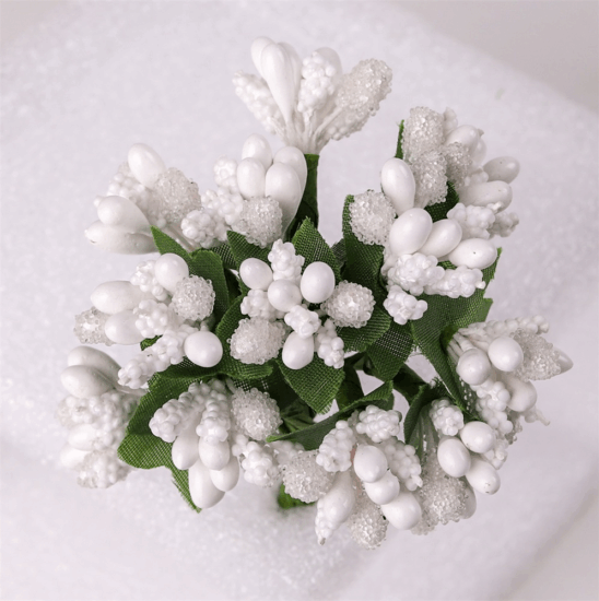 Iris dekor bogyós csokor művirág 9cm - Többféle