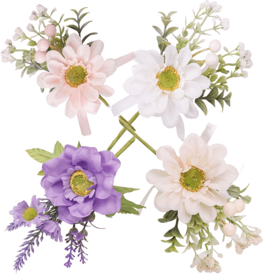 Iris dekor kitűző margaréta szalaggal - Többféle Iris dekor kitűző margaréta szalaggal - Többféle