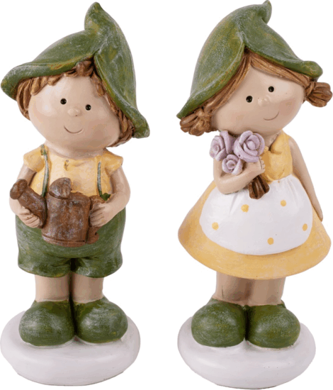 Iris dekor műgyanta gyerekek szobor lakásdekoráció (2db/csomag)