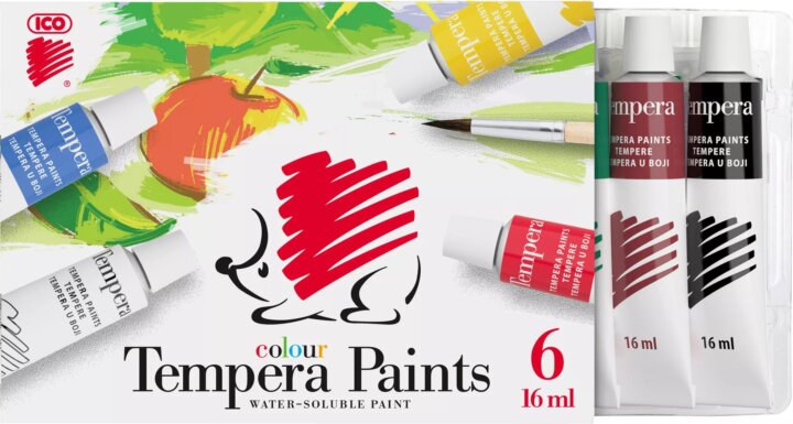 ICO Süni 6 színű Tubusos tempera - Vegyes színek
