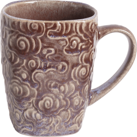 Iris Virág mintás kerámia bögre 400ml - Lila