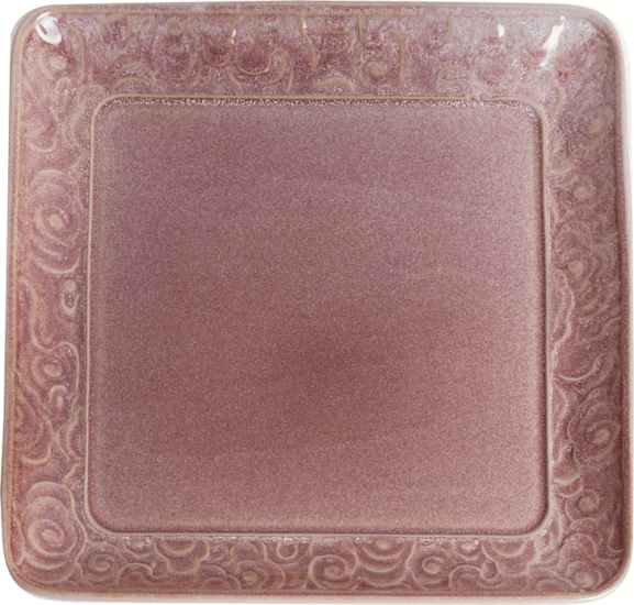 Iris Virág mintás kerámia tányér 21,7cm - Rózsaszín