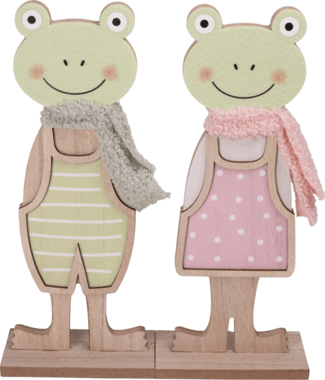 Iris Fa béka fiú/lány dekorációs figurák 12x6x29cm (2db/csomag)
